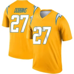 Men's J.K. Dobbins Los Angeles Chargers No.27 Legend Inverted Jersey - Gold