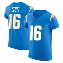 Men's JK Scott Los Angeles Chargers No.16 Elite Alternate Vapor Untouchable Jersey - Blue