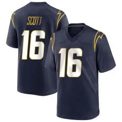 Men's JK Scott Los Angeles Chargers No.16 Game Team Color Jersey - Navy