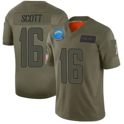 Men's JK Scott Los Angeles Chargers No.16 Limited 2019 Salute to Service Jersey - Camo