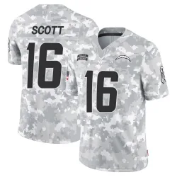 Men's JK Scott Los Angeles Chargers No.16 Limited 2024 Salute to Service Jersey - Arctic Camo
