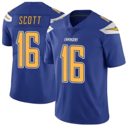 Men's JK Scott Los Angeles Chargers No.16 Limited Color Rush Vapor Untouchable Jersey - Royal