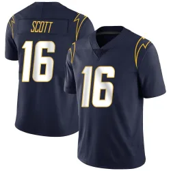 Men's JK Scott Los Angeles Chargers No.16 Limited Team Color Vapor Untouchable Jersey - Navy