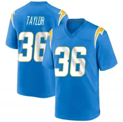 Men's Ja'Sir Taylor Los Angeles Chargers No.36 Game Powder Alternate Jersey - Blue