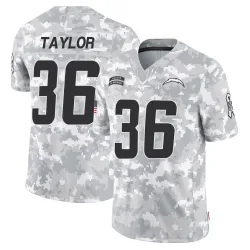 Men's Ja'Sir Taylor Los Angeles Chargers No.36 Limited 2024 Salute to Service Jersey - Arctic Camo