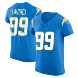 Men's Jamaree Caldwell Los Angeles Chargers No.99 Elite Alternate Vapor Untouchable Jersey - Blue