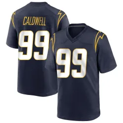 Men's Jamaree Caldwell Los Angeles Chargers No.99 Game Team Color Jersey - Navy