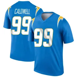Men's Jamaree Caldwell Los Angeles Chargers No.99 Legend Powder Jersey - Blue