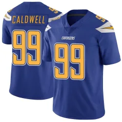 Men's Jamaree Caldwell Los Angeles Chargers No.99 Limited Color Rush Vapor Untouchable Jersey - Royal
