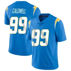 Men's Jamaree Caldwell Los Angeles Chargers No.99 Limited Powder Vapor Untouchable Alternate Jersey - Blue