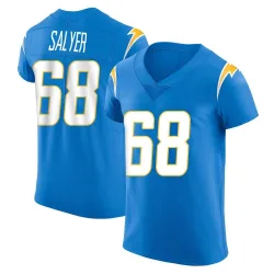 Men's Jamaree Salyer Los Angeles Chargers No.68 Elite Alternate Vapor Untouchable Jersey - Blue