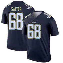 Men's Jamaree Salyer Los Angeles Chargers No.68 Legend Jersey - Navy