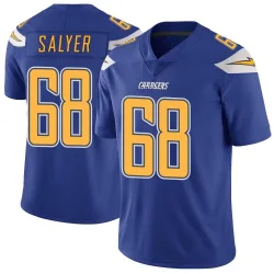 Men's Jamaree Salyer Los Angeles Chargers No.68 Limited Color Rush Vapor Untouchable Jersey - Royal
