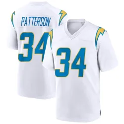 Men's Jaret Patterson Los Angeles Chargers No.34 Game Jersey - White