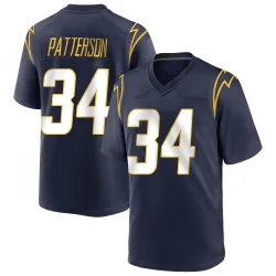 Men's Jaret Patterson Los Angeles Chargers No.34 Game Team Color Jersey - Navy
