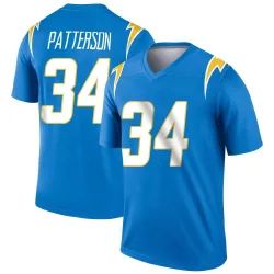 Men's Jaret Patterson Los Angeles Chargers No.34 Legend Powder Jersey - Blue