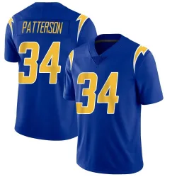 Men's Jaret Patterson Los Angeles Chargers No.34 Limited 2nd Alternate Vapor Jersey - Royal