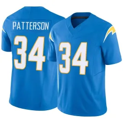 Men's Jaret Patterson Los Angeles Chargers No.34 Limited Powder Vapor F.U.S.E. Jersey - Blue
