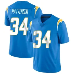 Men's Jaret Patterson Los Angeles Chargers No.34 Limited Powder Vapor Untouchable Alternate Jersey - Blue