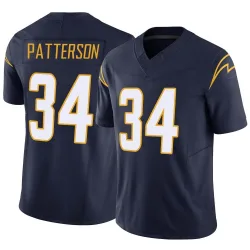 Men's Jaret Patterson Los Angeles Chargers No.34 Limited Vapor F.U.S.E. Jersey - Navy