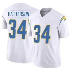Men's Jaret Patterson Los Angeles Chargers No.34 Limited Vapor F.U.S.E. Jersey - White