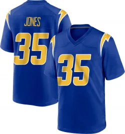 Men's Jaylen Jones Los Angeles Chargers No.35 Game 2nd Alternate Jersey - Royal