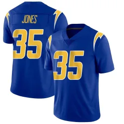 Men's Jaylen Jones Los Angeles Chargers No.35 Limited 2nd Alternate Vapor Jersey - Royal