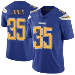 Men's Jaylen Jones Los Angeles Chargers No.35 Limited Color Rush Vapor Untouchable Jersey - Royal