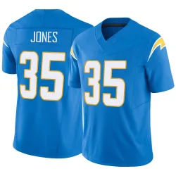 Men's Jaylen Jones Los Angeles Chargers No.35 Limited Powder Vapor F.U.S.E. Jersey - Blue