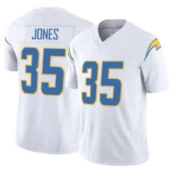 Men's Jaylen Jones Los Angeles Chargers No.35 Limited Vapor F.U.S.E. Jersey - White