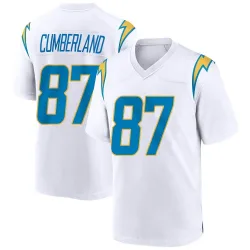 Men's Jeff Cumberland Los Angeles Chargers No.87 Game Jersey - White