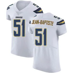 Men's Jeremiah Jean-Baptiste Los Angeles Chargers No.51 Elite Vapor Untouchable Jersey - White