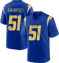Men's Jeremiah Jean-Baptiste Los Angeles Chargers No.51 Game 2nd Alternate Jersey - Royal