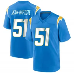 Men's Jeremiah Jean-Baptiste Los Angeles Chargers No.51 Game Powder Alternate Jersey - Blue