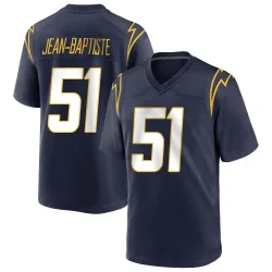 Men's Jeremiah Jean-Baptiste Los Angeles Chargers No.51 Game Team Color Jersey - Navy