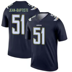 Men's Jeremiah Jean-Baptiste Los Angeles Chargers No.51 Legend Jersey - Navy