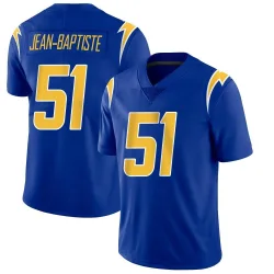 Men's Jeremiah Jean-Baptiste Los Angeles Chargers No.51 Limited 2nd Alternate Vapor Jersey - Royal