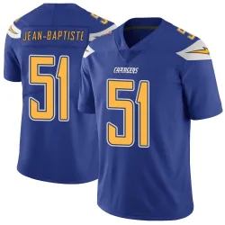 Men's Jeremiah Jean-Baptiste Los Angeles Chargers No.51 Limited Color Rush Vapor Untouchable Jersey - Royal