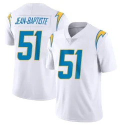 Men's Jeremiah Jean-Baptiste Los Angeles Chargers No.51 Limited Vapor Untouchable Jersey - White