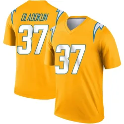 Men's Jordan Oladokun Los Angeles Chargers No.37 Legend Inverted Jersey - Gold