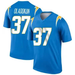 Men's Jordan Oladokun Los Angeles Chargers No.37 Legend Powder Jersey - Blue