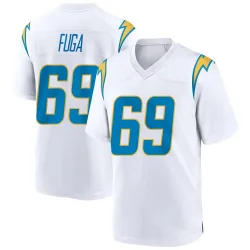 Men's Josh Fuga Los Angeles Chargers No.69 Game Jersey - White