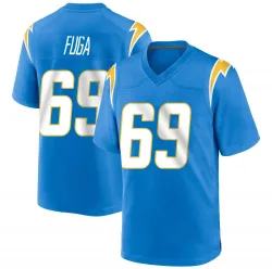 Men's Josh Fuga Los Angeles Chargers No.69 Game Powder Alternate Jersey - Blue