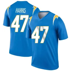 Men's Josh Harris Los Angeles Chargers No.47 Legend Powder Jersey - Blue