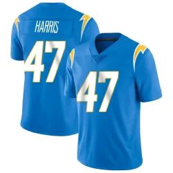 Men's Josh Harris Los Angeles Chargers No.47 Limited Powder Vapor Untouchable Alternate Jersey - Blue