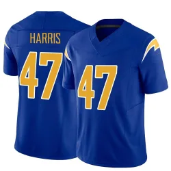 Men's Josh Harris Los Angeles Chargers No.47 Limited Vapor F.U.S.E. Jersey - Royal