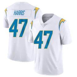 Men's Josh Harris Los Angeles Chargers No.47 Limited Vapor Untouchable Jersey - White