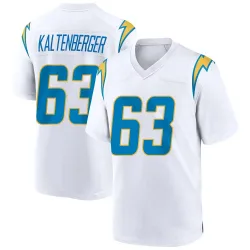 Men's Josh Kaltenberger Los Angeles Chargers No.63 Game Jersey - White