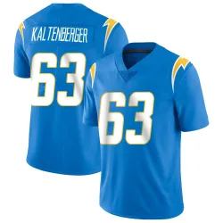 Men's Josh Kaltenberger Los Angeles Chargers No.63 Limited Powder Vapor Untouchable Alternate Jersey - Blue