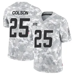 Men's Junior Colson Los Angeles Chargers No.25 Limited 2024 Salute to Service Jersey - Arctic Camo